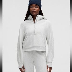 Scuba oversized half-zip hoodie